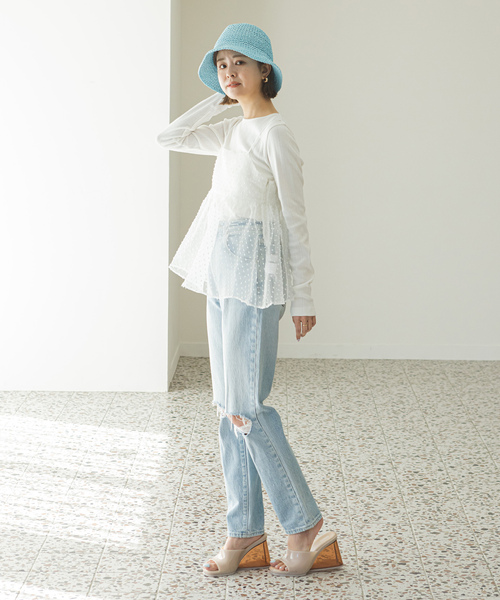 「U by SPICK&SPAN」 キャミソールブラウス FREE ブラック レディース_画像9