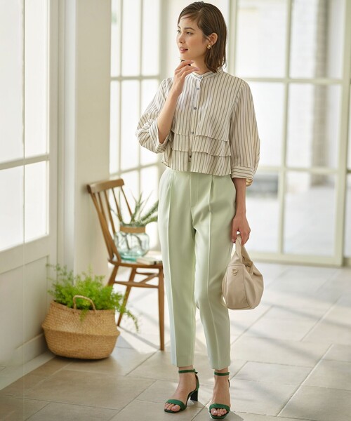 「組曲」 7分袖ブラウス 5 ブルー レディース_画像3