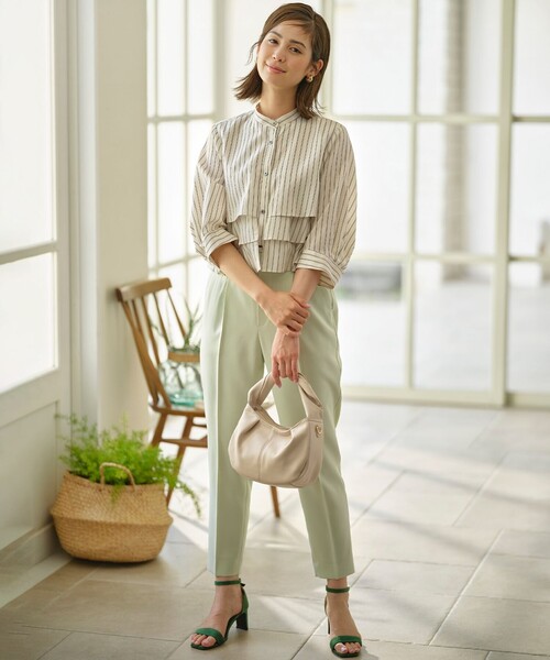 「組曲」 7分袖ブラウス 5 ブルー レディース_画像4