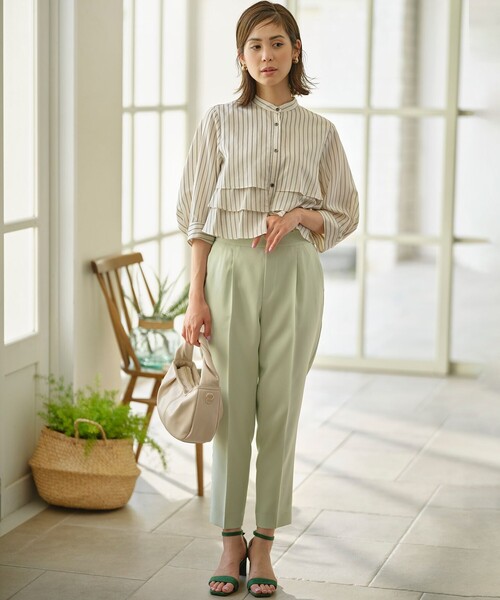 「組曲」 7分袖ブラウス 5 ブルー レディース_画像6