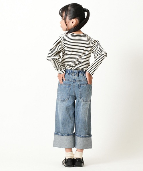 RIO（リオ） パンツ ロールアップバギーストレートデニム キッズ 子供
