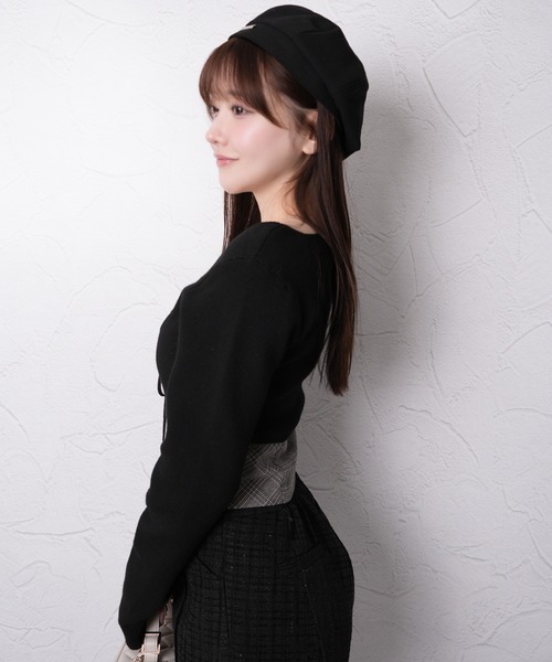 LIP SERVICE（リップサービス） コルセットチェックトップス