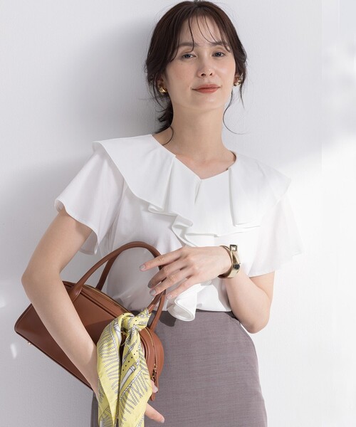 「組曲」 半袖カットソー 7 ネイビー レディース_画像4