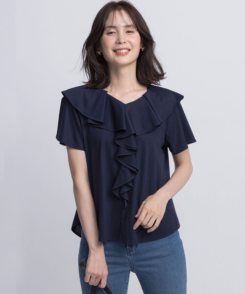 「組曲」 半袖カットソー 7 ネイビー レディース_画像9