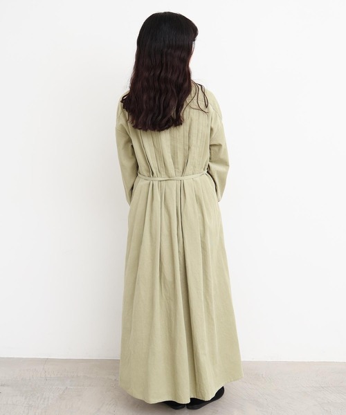 l'atelier du savon ワンピース 21Wシャツコール タックワンピース