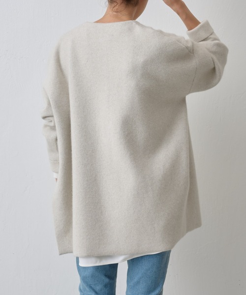 美品 24AW◎ビアズリー 洗えるニットコート ノーカラー オフホワイト BEARDSLEY ビアズリー 洗えるニットコートアイボリー - メルカリ