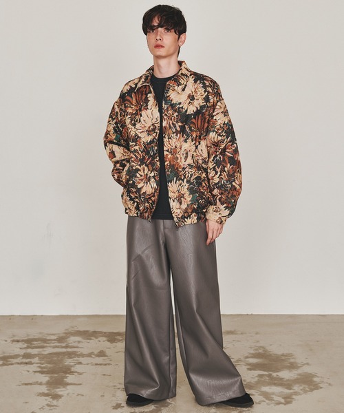 Revo. ブルゾン アウター ヴィンテージライク ゴブラン織り フラワー