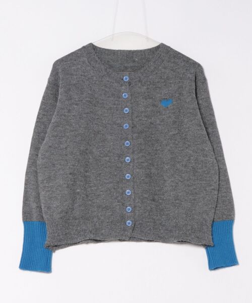カーディガン 「 ammy. / エイミードット 」 バイカラー ハート