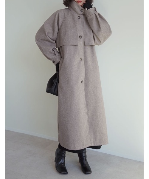 リバー ステンカラー ロングコート　xs ダークブラウン 2025aw BEAUTY＆YOUTH UNITED ARROWS ステンカラーコート コート リバー