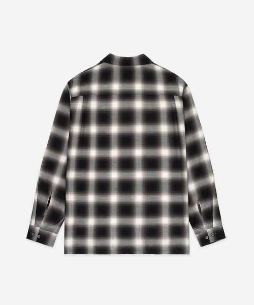 FRONT 11201 シャツ Open Collar Shirt/ Classic Ombre Check Rayon