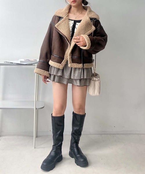 AS KNOW AS（アズノゥアズ） レザージャケット ライダース裏ボア