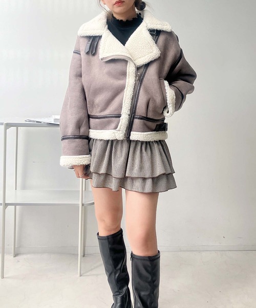 AS KNOW AS（アズノゥアズ） レザージャケット ライダース裏ボア