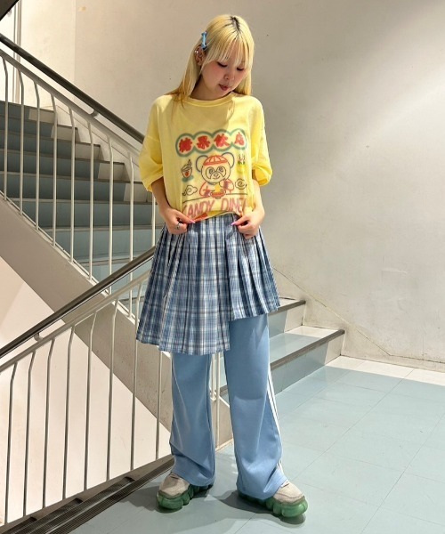 「Candy Stripper」 半袖Tシャツ 2 ブラック レディース_画像8