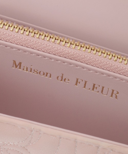 メゾンドフルール ダブルリボン ロングウォレット ピンク Maison de FLEUR（メゾンドフルール）の「【sweet12月号掲載】ダブル