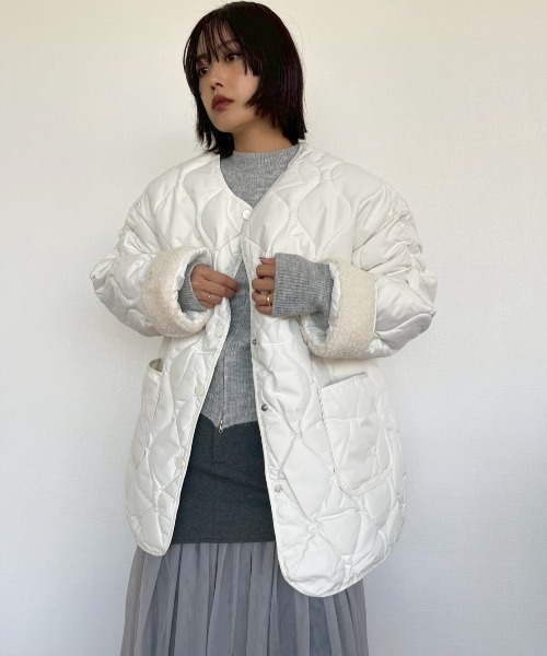 ノーカラーコート コート Quilted Outerwear レディース 楽天市場 