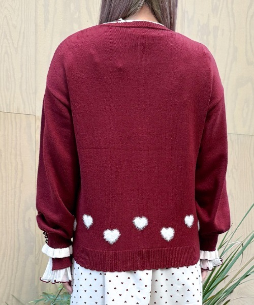 axes femme（アクシーズ ファム） カーディガン ハートジャカード