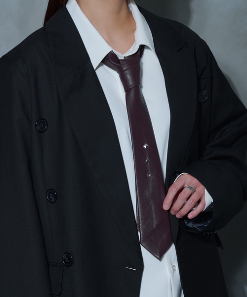 soloist 初期 レザー ネクタイ Ellno Loset（エルノロゼット） ネクタイ ゴウヒスタッズネクタイ
