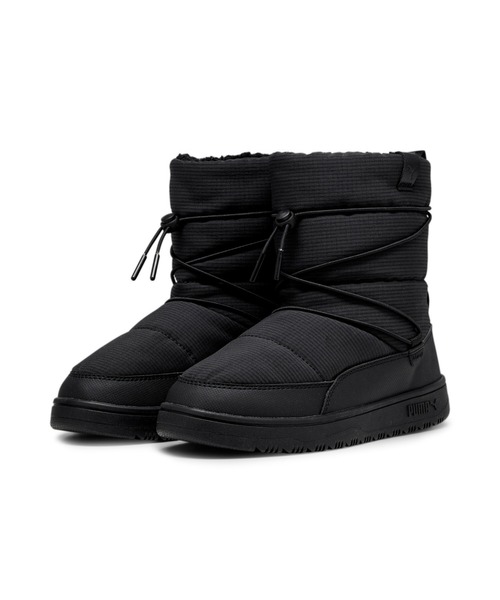 PUMA ブラック スノーブーツ PUMA（プーマ） ブーツ 22.5cm ブラック×グレー レディース : ZOZOTOWN