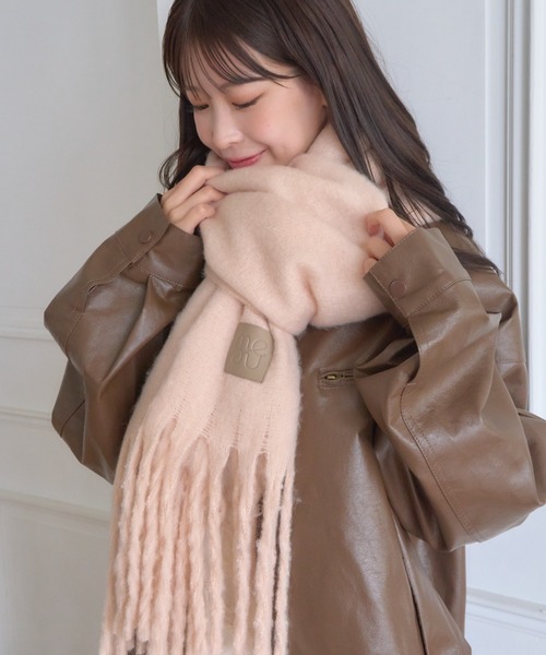 「mellowneon」 マフラー FREE アイボリー レディース_画像2