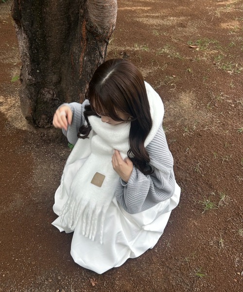 「mellowneon」 マフラー FREE アイボリー レディース_画像7