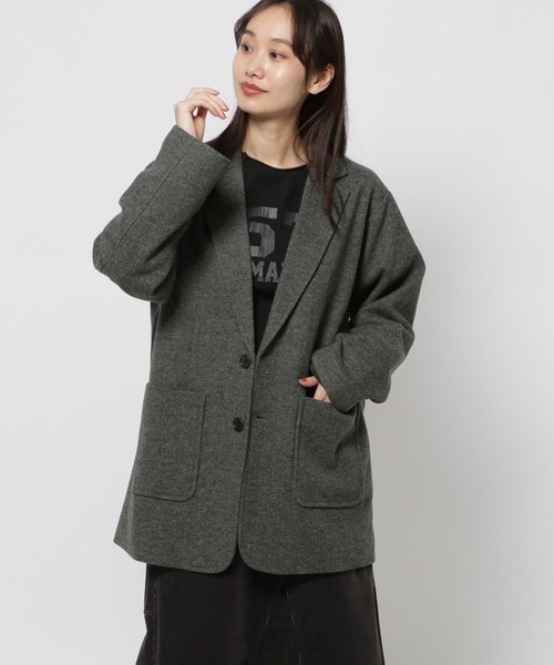 「niko and...」 チェスターコート LARGE グレー レディース