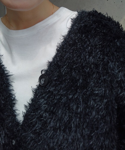 「y/m by RIKA」 ニットカーディガン FREE ブラック レディース_画像4