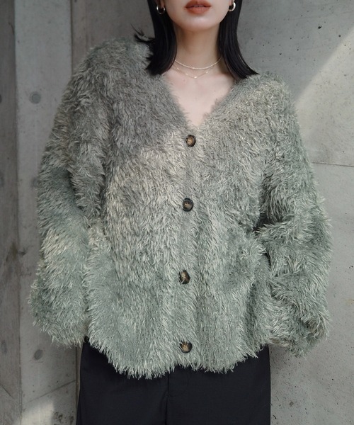 「y/m by RIKA」 ニットカーディガン FREE ブラック レディース_画像9