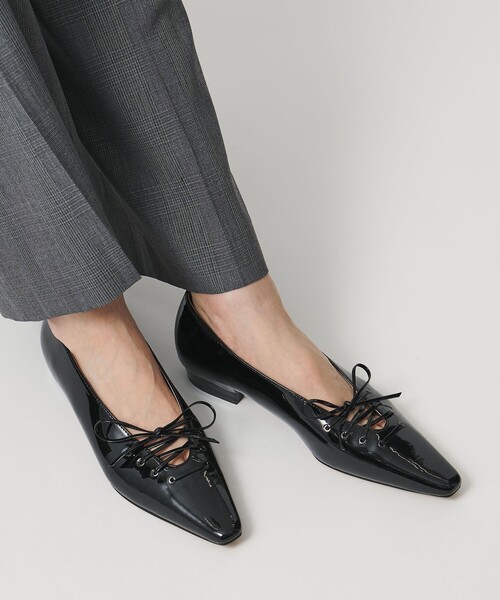 レースアップエナメルパンプス　26cm UNITED ARROWS（ユナイテッドアローズ） パンプス エナメル レース