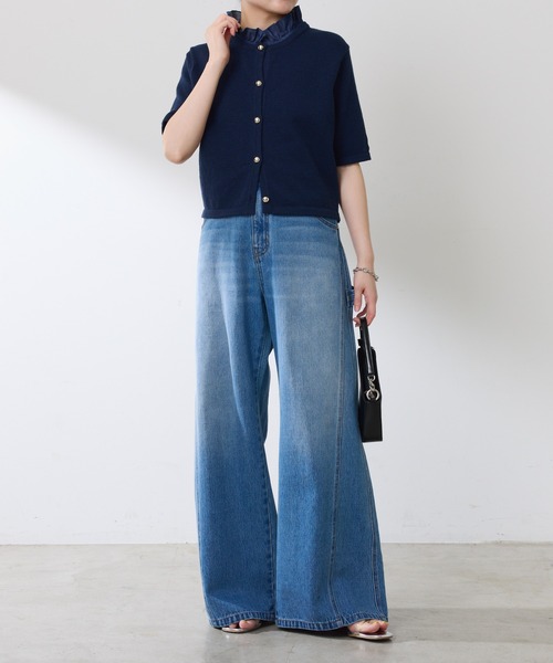 「COLLAGE GALLARDAGALANTE」 「Q.anos」デニムパンツ 1 ブラック レディース_画像7