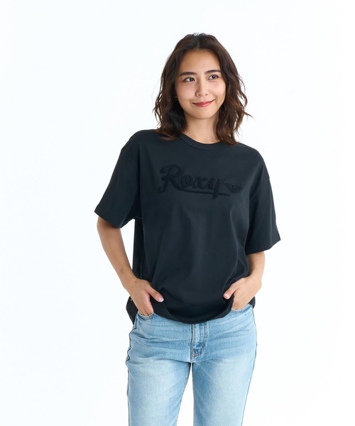 ROXY 半袖Tシャツ ブラック Lサイズ ROXY（ロキシー） tシャツ 半袖 ウィメンズ ALGAE Tシャツ 「2026年春