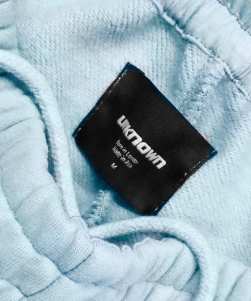 「UNKNOWN LONDON」 スウェットパンツ S ブラック×レッド メンズ_画像3