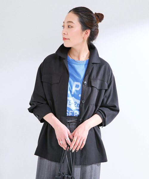 B.C STOCK アウター ブラック/S B.C STOCK（ベーセーストック） コート アウター ウォッシャブル
