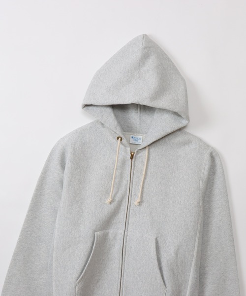 「Champion」 ジップアップパーカー LARGE ダークネイビー メンズの画像