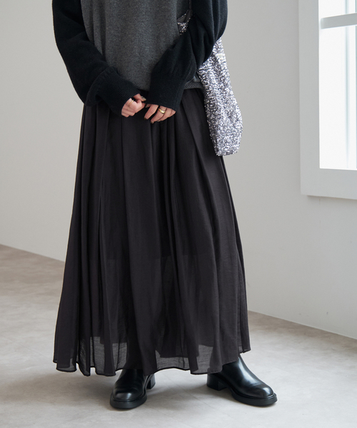 「Spick \u0026 Span」 フレアスカート 38 ベージュ レディースの画像