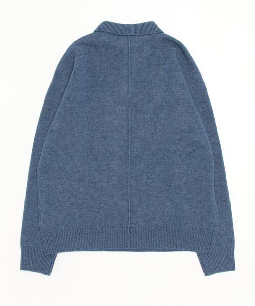 「BEAMS LIGHTS」 長袖ポロシャツ MEDIUM ブルー系その他3 メンズ_画像2