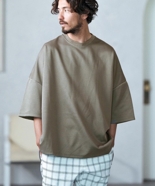 「Magine」 7分袖Tシャツ 44 グレー メンズ_画像7