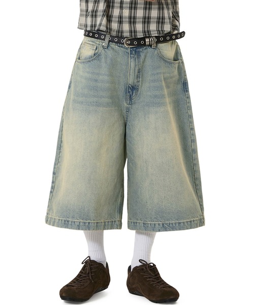ハーフパンツ ワイドパンツ ジーンズ 「OY/オーワイ」WIDE VOLUME SHORTS /ワイドボリュームショートパンツ メンズ レディース