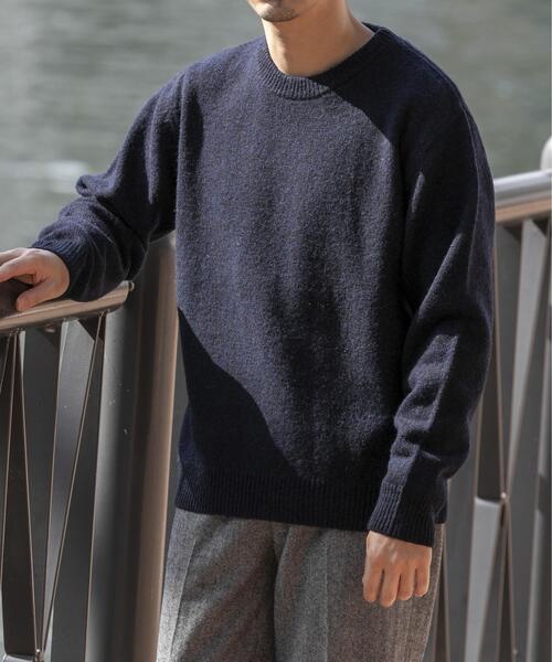 「URBAN RESEARCH ROSSO MEN」 長袖ニット X-LARGE インディゴブルー メンズ_画像2
