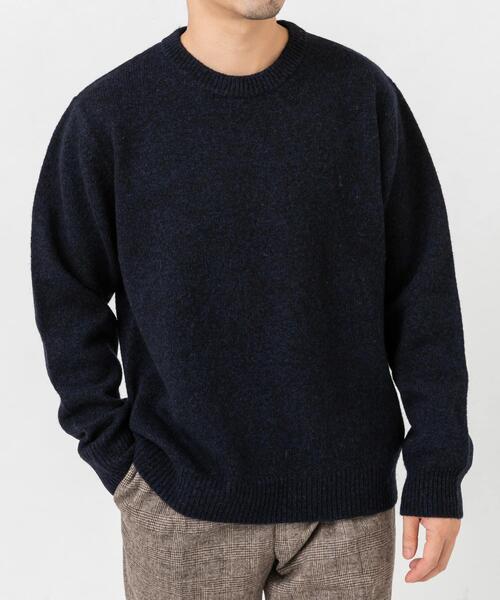 「URBAN RESEARCH ROSSO MEN」 長袖ニット X-LARGE インディゴブルー メンズ_画像8