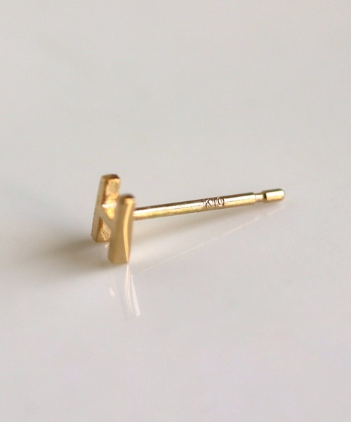 ピアス ゴールド イニシャル ピアス | K10YG 「片耳用」 レディース メンズの画像
