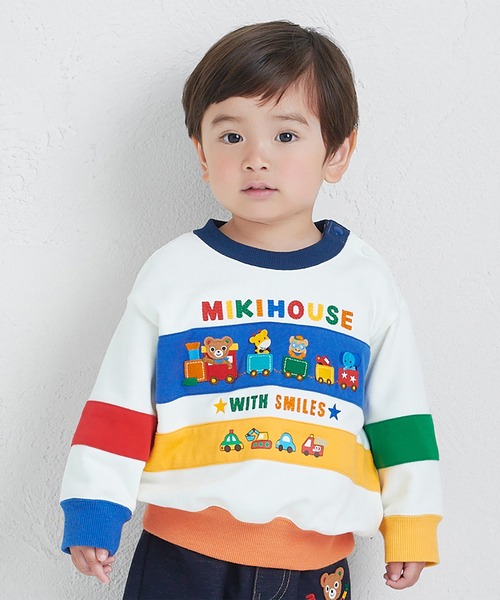 MIKI HOUSE（ミキハウス） トレーナー プッチーボーダー風トレーナー