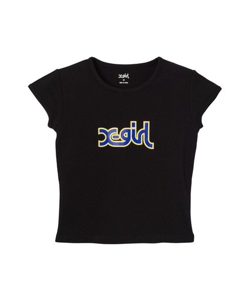 X-girl（エックスガール） tシャツ 半袖 COLORED MILLS LOGO S/S BABY