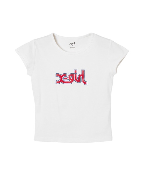 X-girl（エックスガール） tシャツ 半袖 COLORED MILLS LOGO S/S BABY