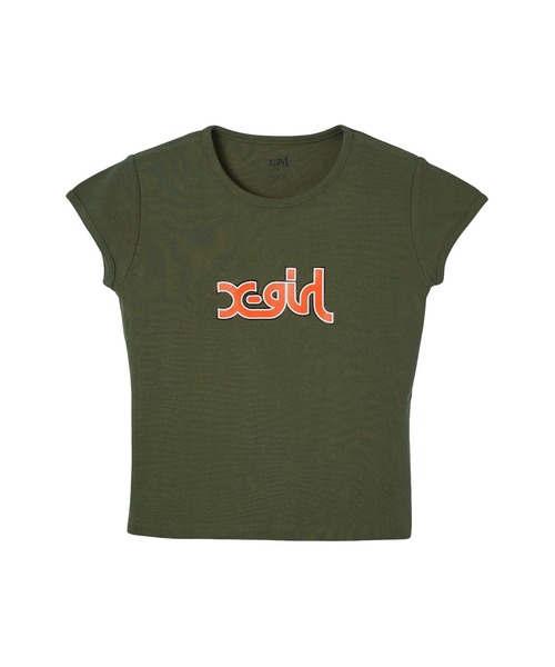 X-girl（エックスガール） tシャツ 半袖 COLORED MILLS LOGO S/S BABY