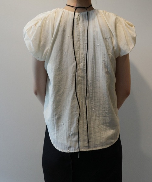 ブラウス シャツ MANOF DOT EMBROIDERY BLOUSE レディースの画像