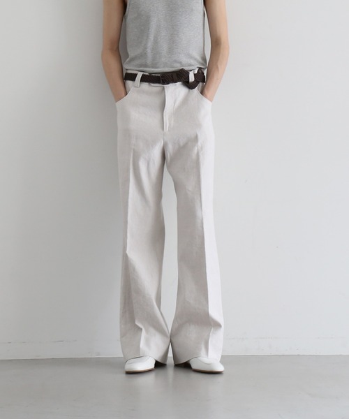SABY スラックス オフホワイト スラックス 「EXCLUSIVE」saby The wide flare trouser メンズ