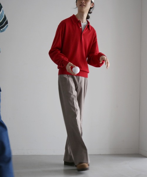 スラックス 「EXCLUSIVE」saby The wide flare trouser メンズ 