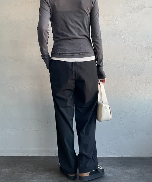 「JEANS FACTORY Clothes」 イージーパンツ F ターコイズブルー レディース_画像9