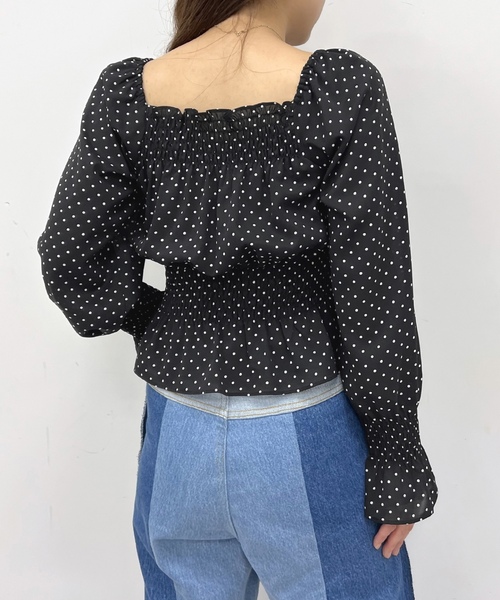 「U by SPICK&SPAN」 長袖ブラウス - ネイビー レディース_画像4