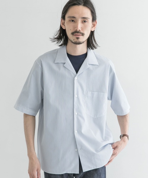 「THOMAS MASON」 半袖シャツ LARGE ロイヤルブルー メンズ_画像8